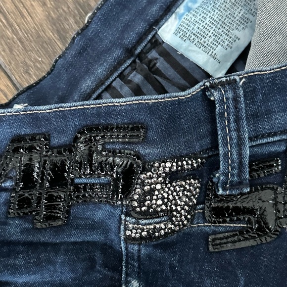 Rare Miss Sixty Y2K Jeans With Rhinestones Size 26 -  Made in Italy - Picture 5 of 6